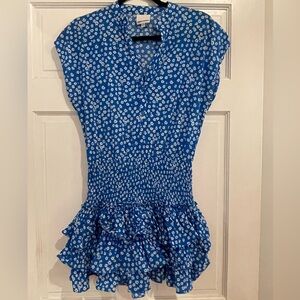 Boutique Blue Ruffle Dress